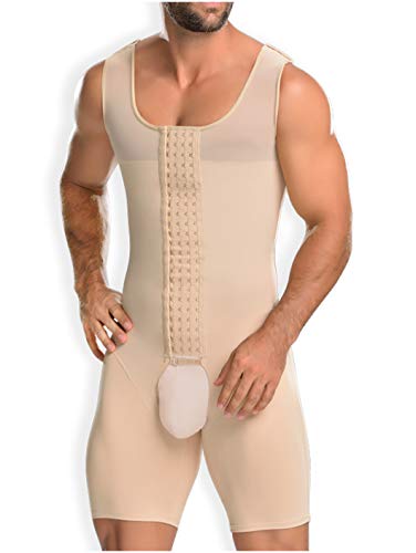 MD M&D 0061 Full Body Colombian Girdles for Men | Faja Colombiana para Hombre Beige - Image 1