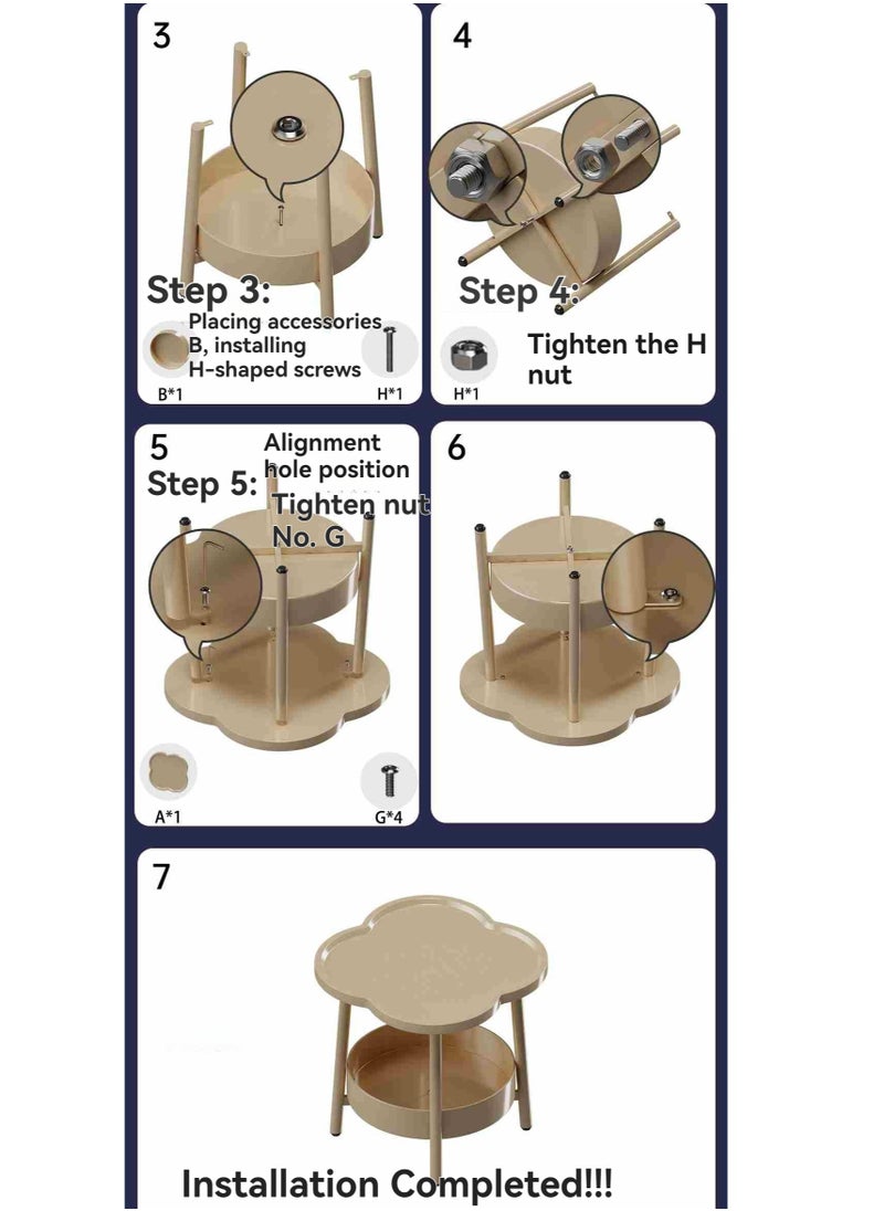 2 Tier Side Table with Storage Basket and 2 Tier Storage Shelf, Coffee Table End Table for Living room, Bedroom, Small Space, Bedside Table, Easy Assemble, 50*50cm - pzsku/ZC6C2F03329088429AA7CZ/45/1741327931/0d5cf8a6-ed15-4d1d-9164-561564ae9756