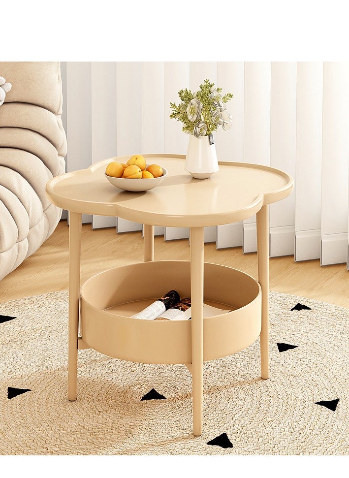 2 Tier Side Table with Storage Basket and 2 Tier Storage Shelf, Coffee Table End Table for Living room, Bedroom, Small Space, Bedside Table, Easy Assemble, 50*50cm - pzsku/ZC6C2F03329088429AA7CZ/45/_/1695031803/0e40c07e-90da-4be4-9a68-7036f7710654