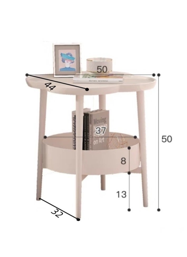 2 Tier Side Table with Storage Basket and 2 Tier Storage Shelf, Coffee Table End Table for Living room, Bedroom, Small Space, Bedside Table, Easy Assemble, 50*50cm - pzsku/ZC6C2F03329088429AA7CZ/45/_/1697160058/872f95c8-4286-4347-b57f-e170c625a7b1