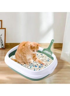 HOPHOP Large Cat Litter Box Set,  Anti-Splashing cat toilet with Cleaning Scoop, Portable Waste Container with Sandbox Area and Deodorizing Pan for Ultimate Convenience and Hygiene  - Image 2