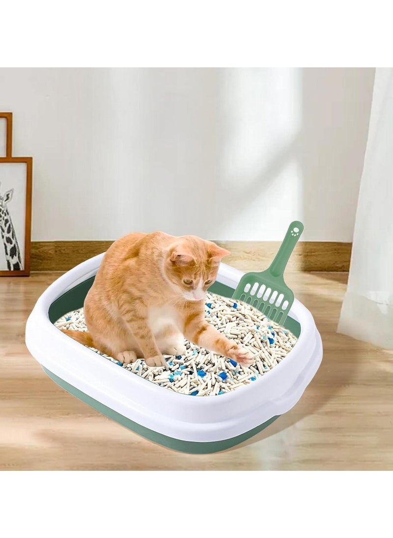 HOPHOP - Large Cat Litter Box Set,  Anti-Splashing cat toilet with Cleaning Scoop, Portable Waste Container with Sandbox Area and Deodorizing Pan for Ultimate Convenience and Hygiene - Image 1