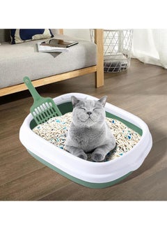 HOPHOP Large Cat Litter Box Set,  Anti-Splashing cat toilet with Cleaning Scoop, Portable Waste Container with Sandbox Area and Deodorizing Pan for Ultimate Convenience and Hygiene  - Image 4