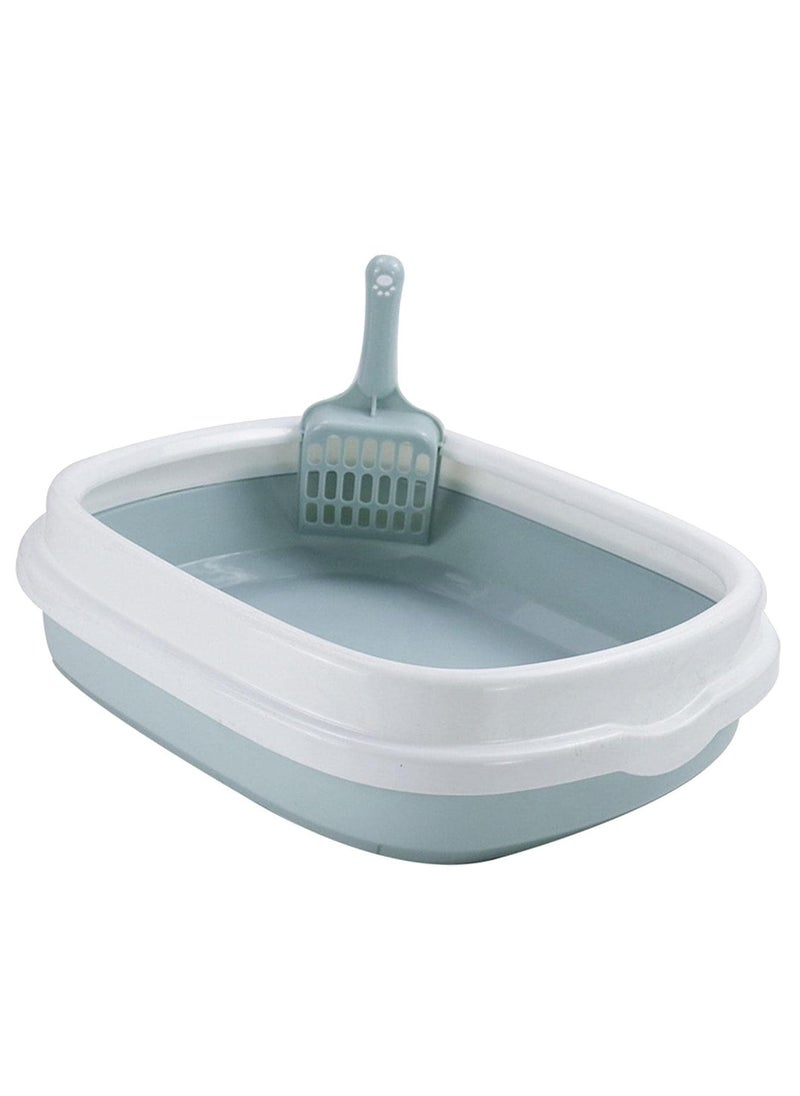 HOPHOP - Large Cat Litter Box Set,  Anti-Splashing cat toilet with Cleaning Scoop, Portable Waste Container with Sandbox Area and Deodorizing Pan for Ultimate Convenience and Hygiene - Image 1