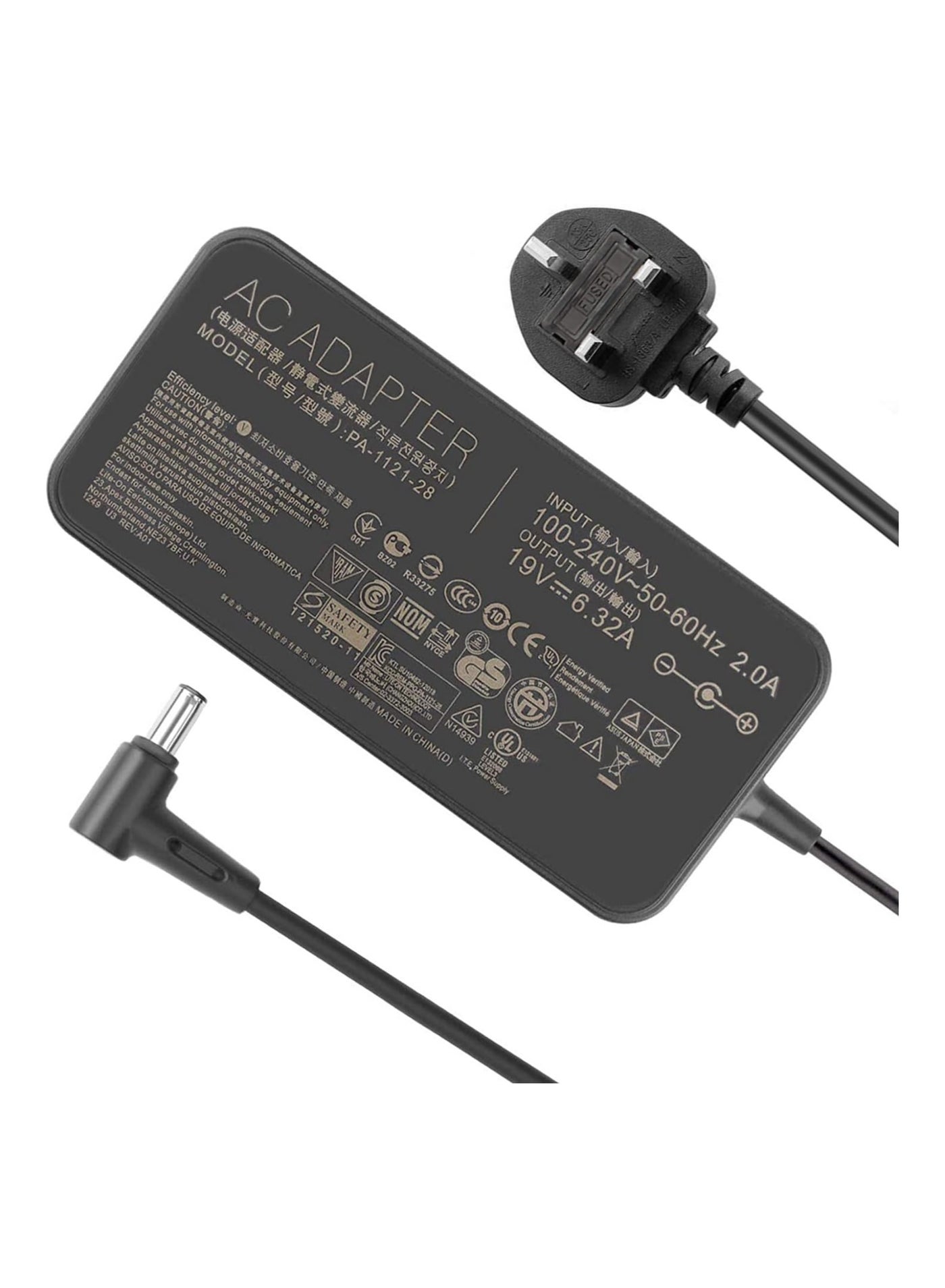 Max Power 120W 19V 6.32A Charger AC Adapter PA-1121-28 Compatible for ASUS TUF Gaming FX705GM FX705DT FX705GE FX705GD FX505 FX505GD FX505GE FX505GD FX505DY FX705DY FX505GM TUF705GD FX505DD Laptop Powe