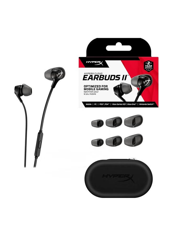 هايبركس سماعات الأذن HyperX Cloud Earbuds II المخصصة للألعاب والمزودة بميكروفون - مقبس 3.5 مم، خفيفة الوزن ومتينة لألعاب FPS على الهواتف المحمولة وأجهزة الكمبيوتر، مثالية للاعبين PUBG وCSGO - أسود - Image 5