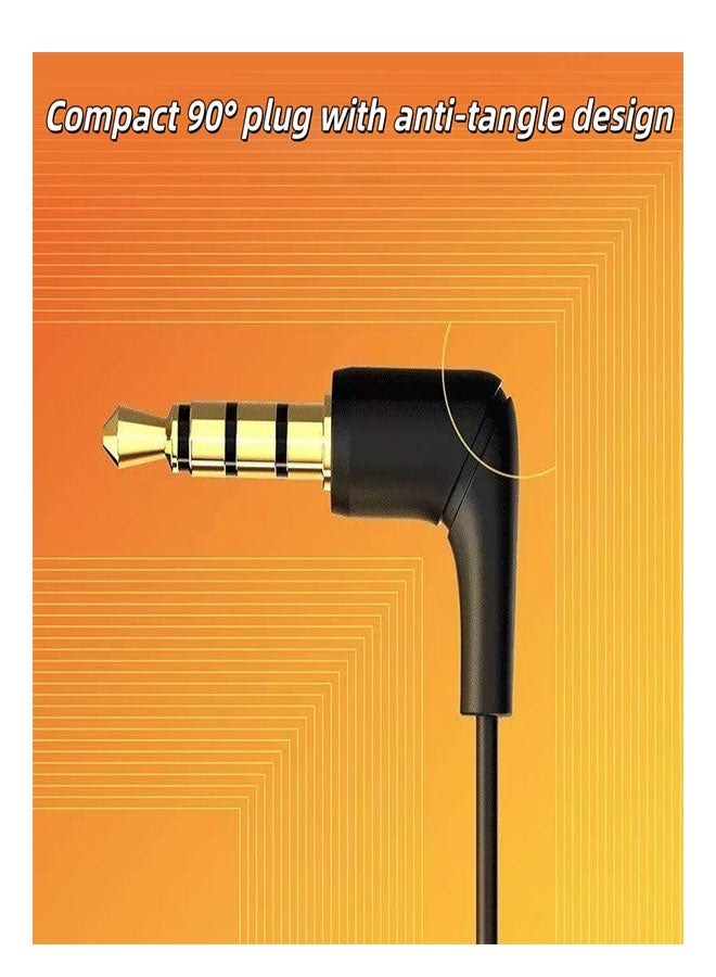 هايبركس سماعات الأذن HyperX Cloud Earbuds II المخصصة للألعاب والمزودة بميكروفون - مقبس 3.5 مم، خفيفة الوزن ومتينة لألعاب FPS على الهواتف المحمولة وأجهزة الكمبيوتر، مثالية للاعبين PUBG وCSGO - أسود - Image 4