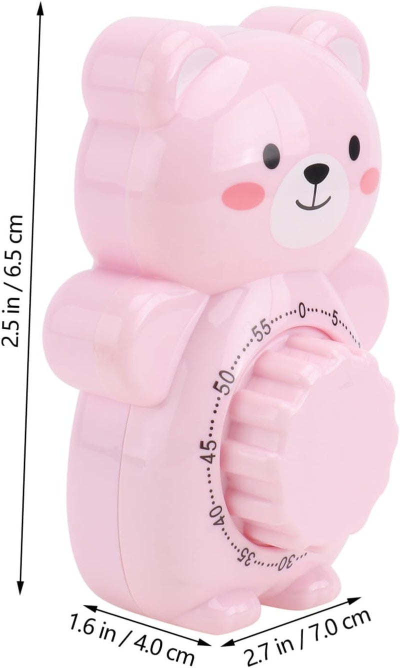 ABOOFAN Cartoon Animal Shaped Cooking Timer for Students, Pink Kitchen Time Reminder and Practical Baking Countdown Timer for Study and Cooking Use - Image 2