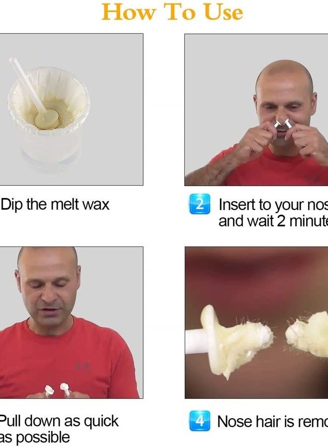 Wokaar Nose Wax Kit, 100g Wax, 30 Applicators. Nose Ear Hair Instant Removal Kits from Wokaar (15-20 Times Usage ).Nostril Waxing Kit for Men and Women, Safe Easy Quick & Painless.10 Mustache Guards,15pcs Pa - Image 4