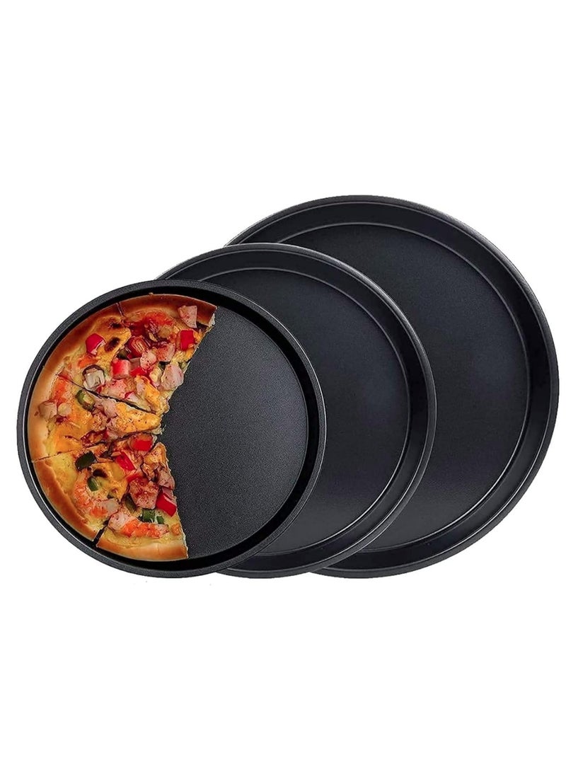 eBasket Non-stick pizza pan set consisting of 3 pieces in different sizes (20-23 - 25 cm) - Image 1