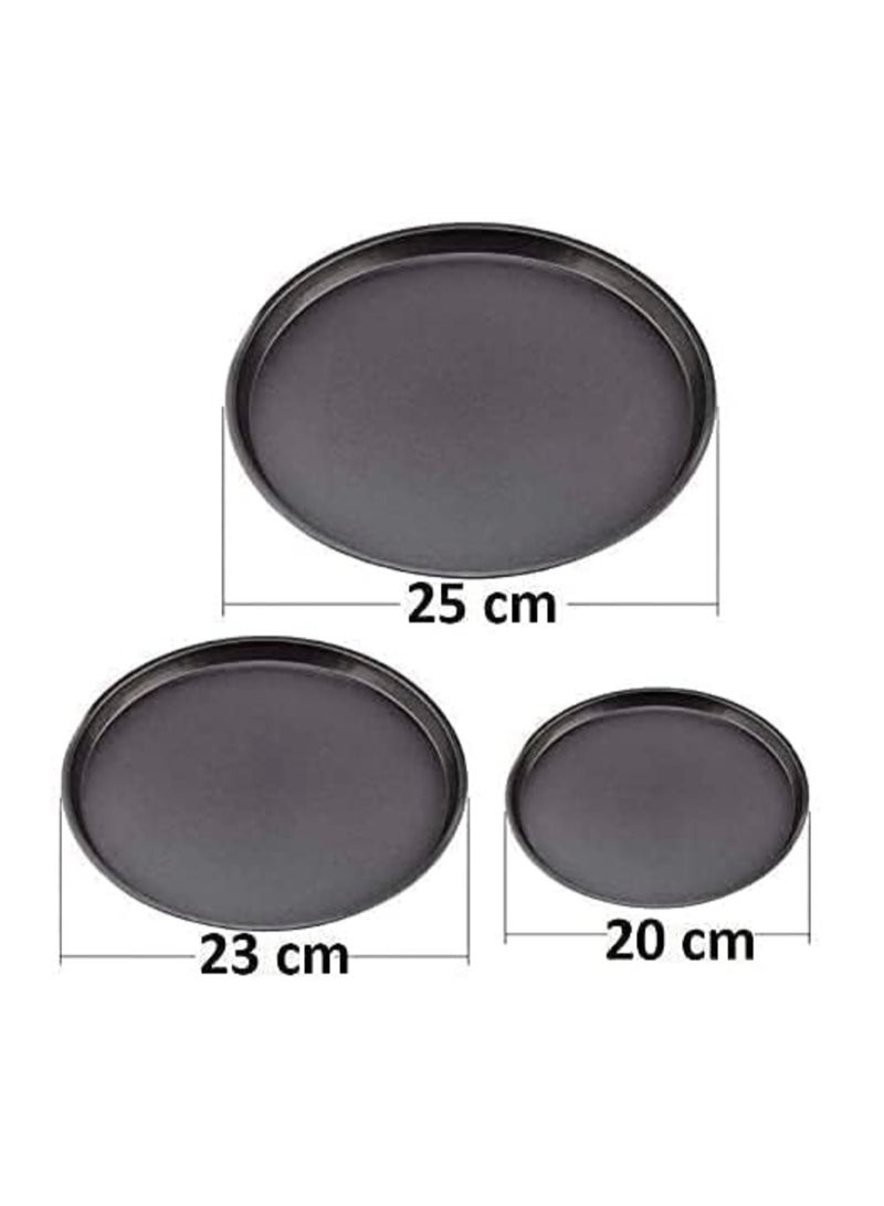 eBasket Non-stick pizza pan set consisting of 3 pieces in different sizes (20-23 - 25 cm) - Image 3