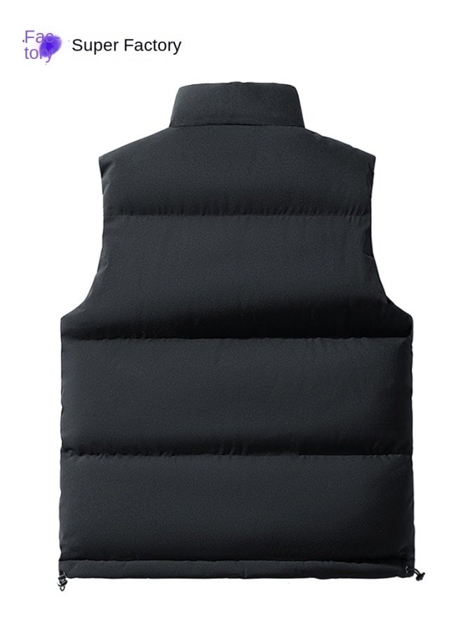 M-8xl Cotton Vest Unisex Stand Collar Large Size Winter Thickened Cotton Waistcoat Sleeveless Jacket Men - Image 2