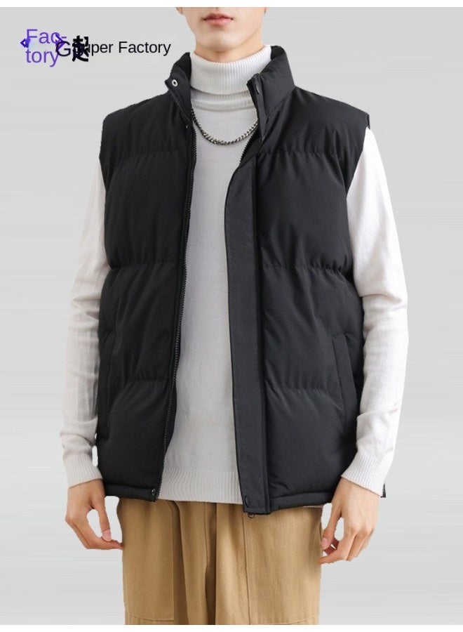 M-8xl Cotton Vest Unisex Stand Collar Large Size Winter Thickened Cotton Waistcoat Sleeveless Jacket Men - Image 3