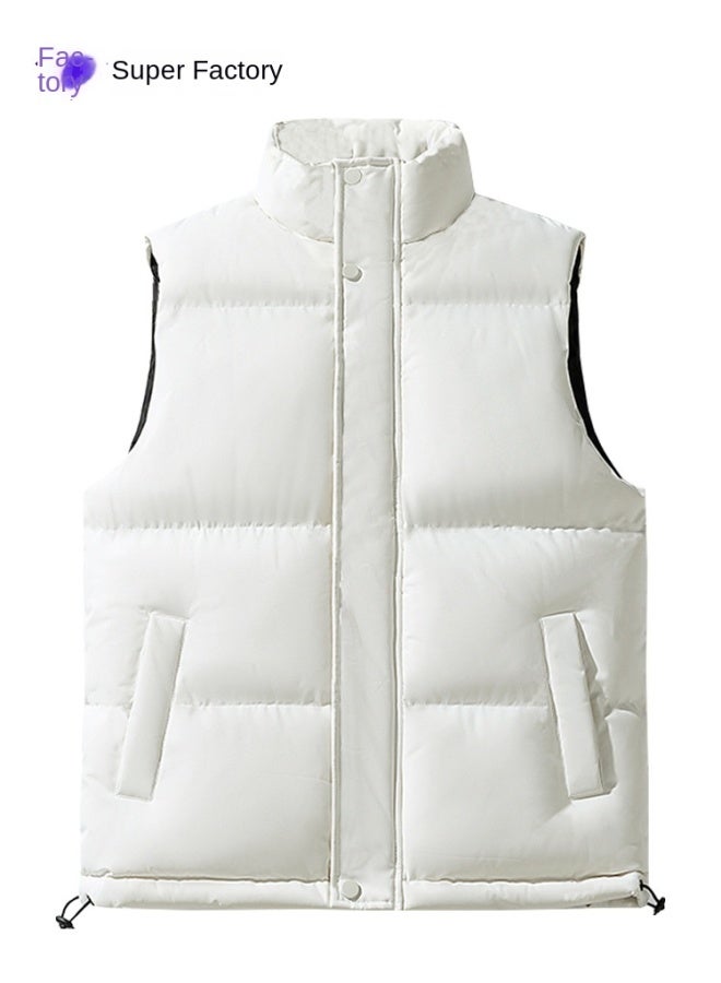 M-8xl Cotton Vest Unisex Stand Collar Large Size Winter Thickened Cotton Waistcoat Sleeveless Jacket Men - Image 5