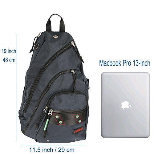 Larswon Sling Backpack, Sling Bag Laptop, Crossbody Bag Men, Shoulder Bags Blue - Image 5