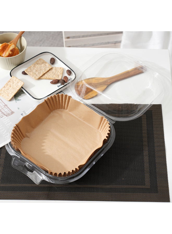 Special Pad Paper For Air Fryer Disposable Household Baking Paper Special Paper Plate For Air Fryer Paper Oil Absorbing Food-Color:White-Specifications:20 Sheets With Ears Square 20*4.5 Blister Box - Image 5