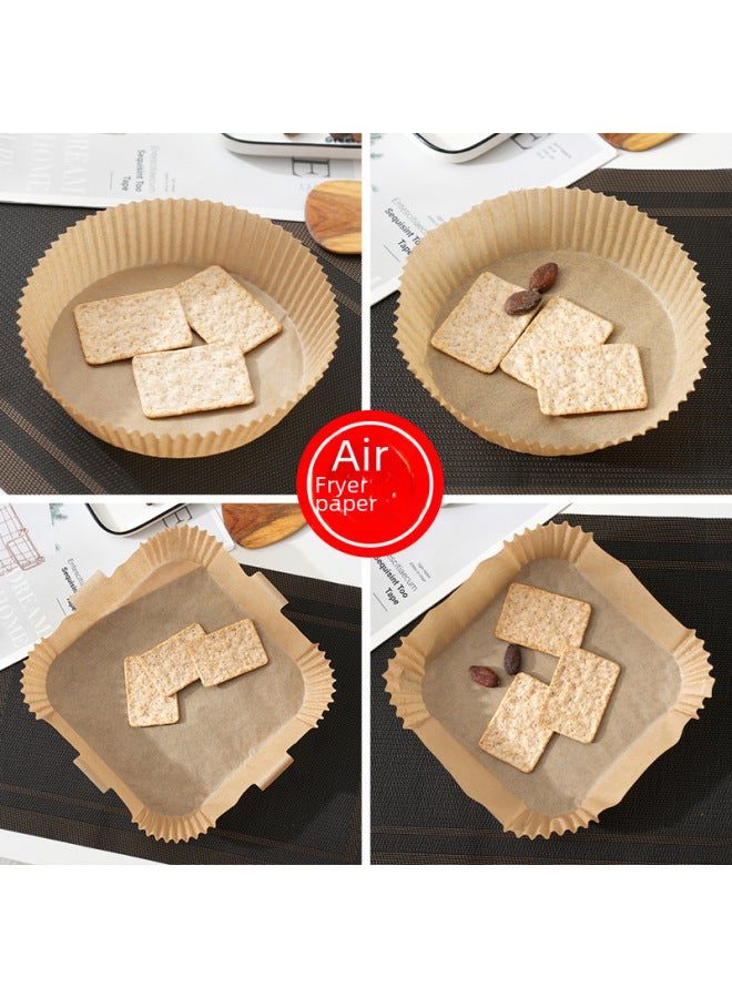 Special Pad Paper For Air Fryer Disposable Household Baking Paper Special Paper Plate For Air Fryer Paper Oil Absorbing Food-Color:White-Specifications:20 Sheets With Ears Square 20*4.5 Blister Box - Image 2