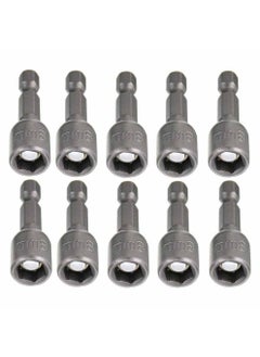 UPTODATETOOLS UPTODATETOOLS 10Piece Hex Magnetic Power 8mm 516 Socket Adapter Drill Bit Nut Driver Set 14 inch Hex for Power Tools  - Image 1