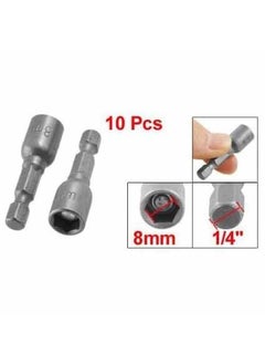 UPTODATETOOLS UPTODATETOOLS 10Piece Hex Magnetic Power 8mm 516 Socket Adapter Drill Bit Nut Driver Set 14 inch Hex for Power Tools  - Image 3