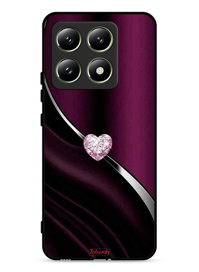 Tolwak Xiaomi 14T 5G Protective Case Cover Diamond Heart - Image 1