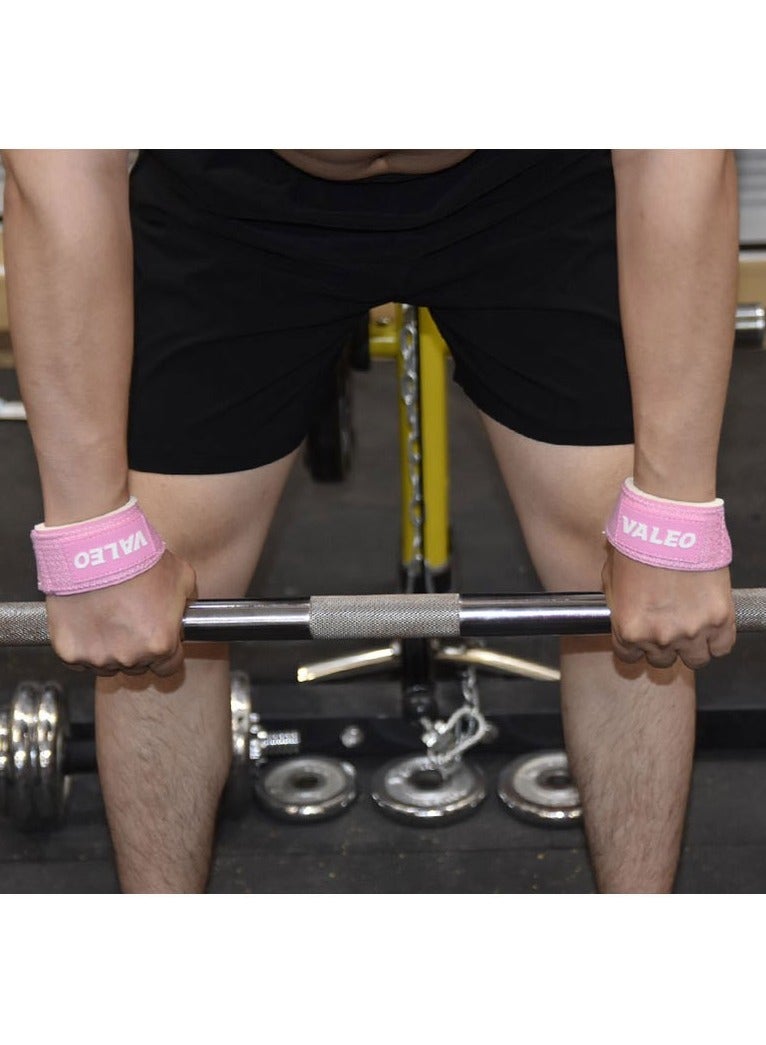 VALEO Lifting Straps Deadlift Gym Wrist Straps Weightlifting with Neoprene Cushioned Wrist Padded and Anti-Skid Silicone - for Weightlifting, Bodybuilding, Xfit, Strength Training - Image 2