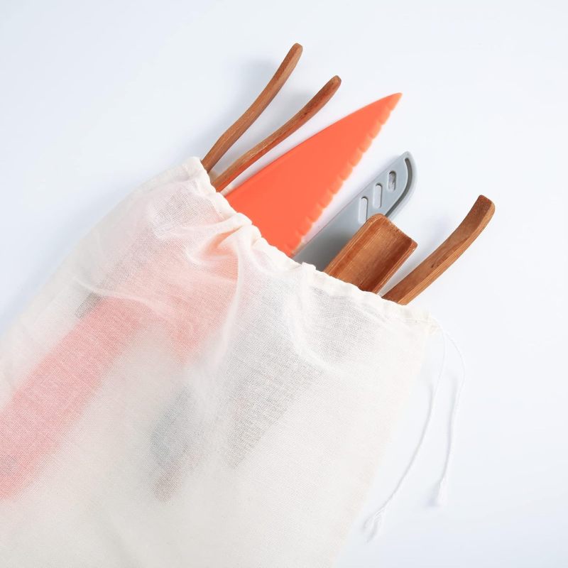 Muslin Bags: 15 Beige Cotton Muslin Bags With 3 Sizes (20x25 Cm, 35x25 Cm, 40x55 Cm) - Reusable Eco-Friendly Drawstring Storage Bags For Home Kitchen, Food Storage, Craft & Wedding Gift Organization - Image 4