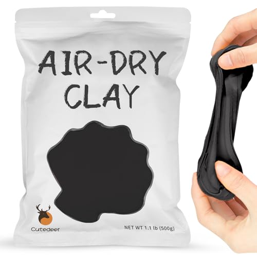 Cutedeer Black Air Dry Clay 11lb Foam Modeling Clay Soft Squishy Molding for Kids Adults Arts Crafts Project Slime Supplies11lb 1 Pack Black - Image 1