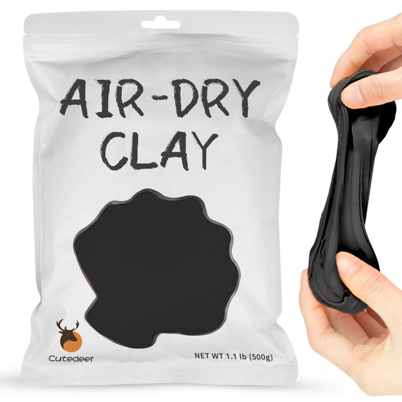 Cutedeer Black Air Dry Clay 11lb Foam Modeling Clay Soft Squishy Molding for Kids Adults Arts Crafts Project Slime Supplies11lb 1 Pack Black - Image 2