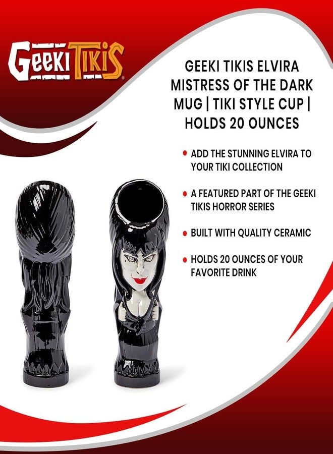 Elvira Geeki Tikis Mistress of the Dark Mug | Official Collectible Tiki Style Ceramic Cup | Holds 20 Ounces - Image 5