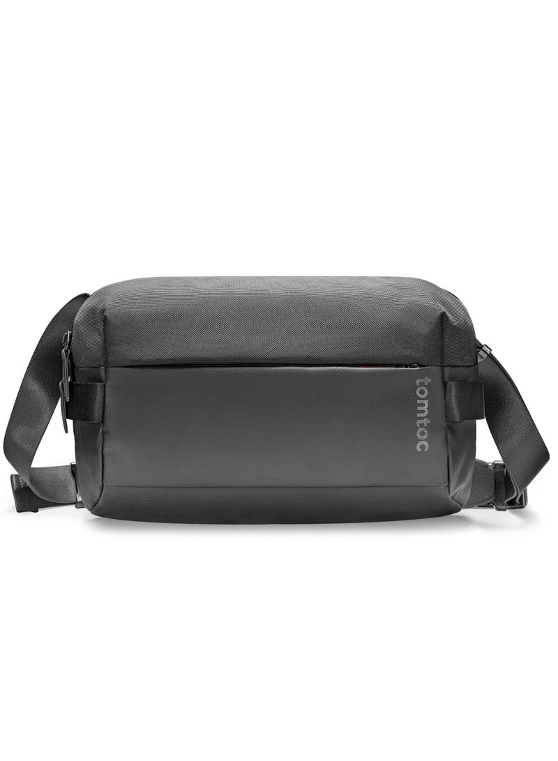 Tomtoc حقيبة كتف Sling Bag 11 بوصة Explorer-T21 بسعة 7 لتر مقاومة للماء متوافقة مع iPad Pro 11 و iPad Air 10.9 و iPad Air 10.5 و iPad Pro 10.5 و iPad 10.2 و iPad 9.7 و سلسلة Galaxy Tab و Surface Go و Huawei MatePad و LG G Pad و Google Nexus و Lenovo YOGA و Asus ZenPad – حقيبة خفيفة للسفر والألعاب EDC - Image 1