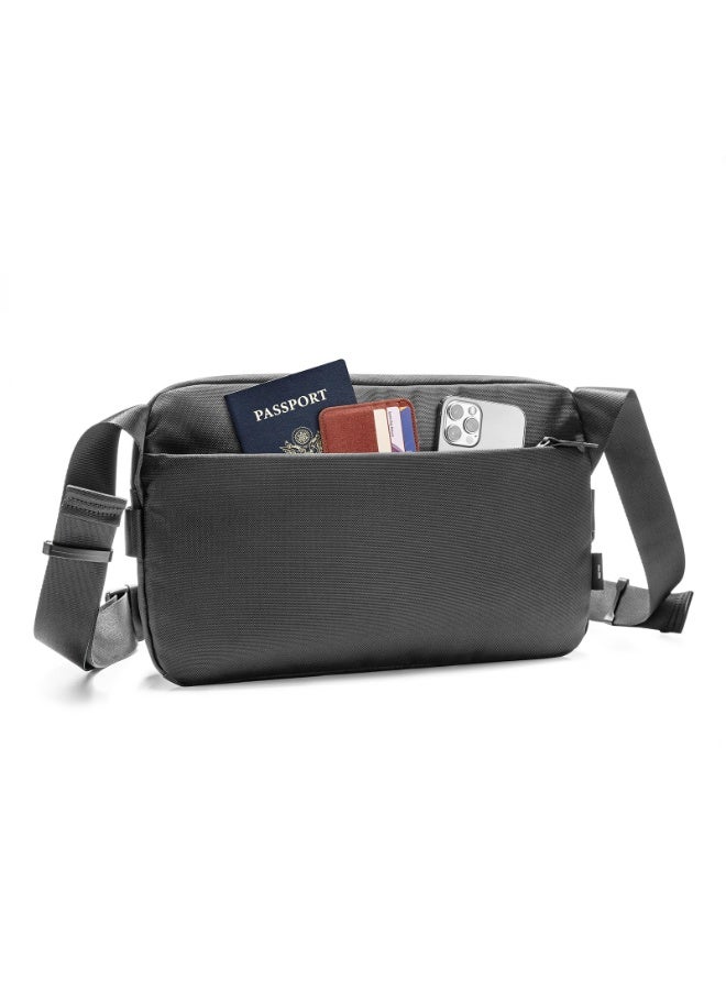 Tomtoc حقيبة كتف Sling Bag 11 بوصة Explorer-T21 بسعة 7 لتر مقاومة للماء متوافقة مع iPad Pro 11 و iPad Air 10.9 و iPad Air 10.5 و iPad Pro 10.5 و iPad 10.2 و iPad 9.7 و سلسلة Galaxy Tab و Surface Go و Huawei MatePad و LG G Pad و Google Nexus و Lenovo YOGA و Asus ZenPad – حقيبة خفيفة للسفر والألعاب EDC - Image 3
