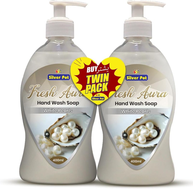 Silver Pot White Pearls Hand Wash Twin Pack - Image 1