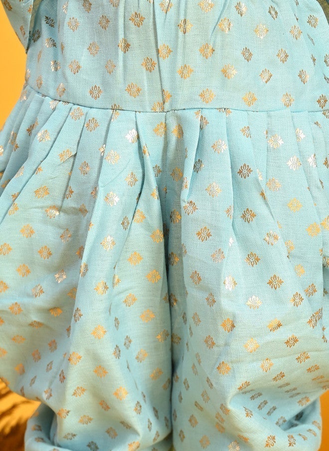 Saka Designs كُرتي مزخرف بنمط عرقي مع بنطلونات دهوتي للفتيات - Image 5