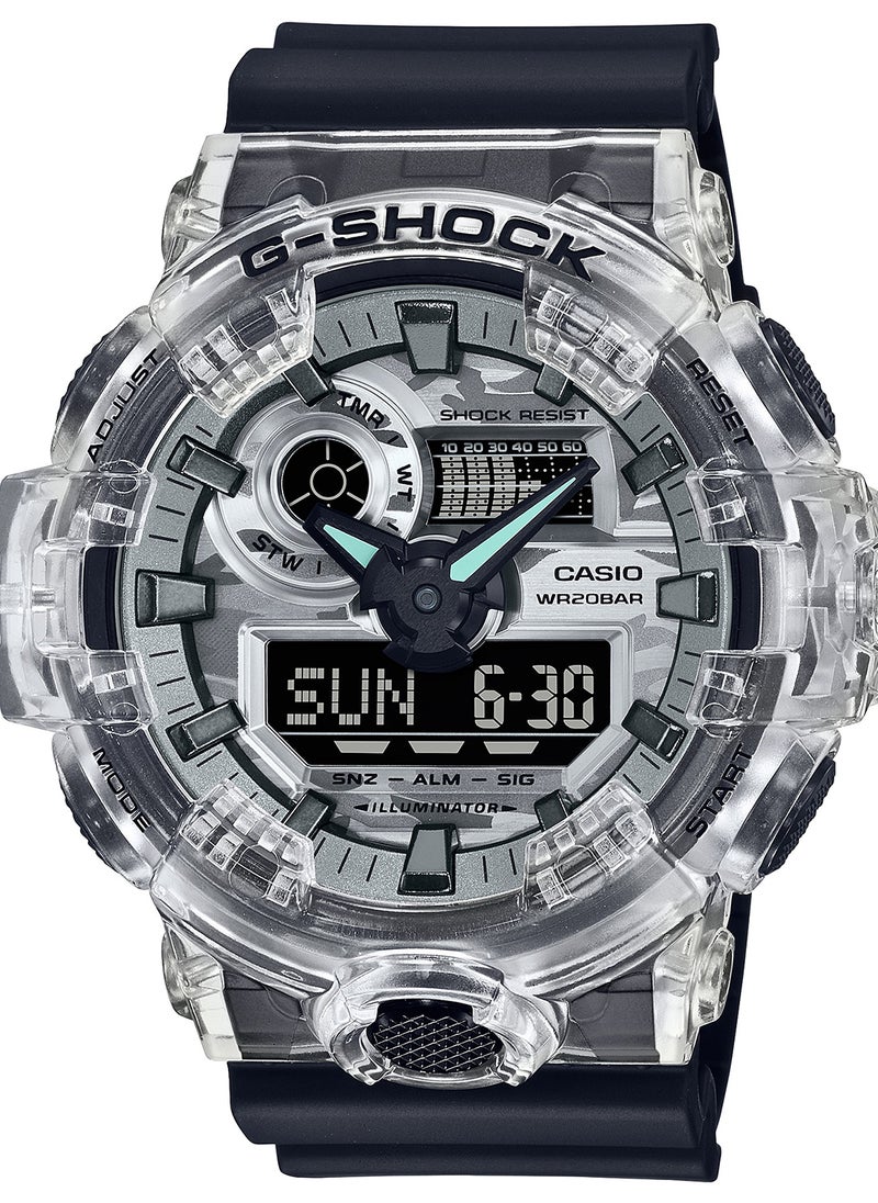 G-SHOCK ساعة يد رجالية انالوج+رقمية راتنج GA-700SKC-1ADR - 45 ملم  - Image 1