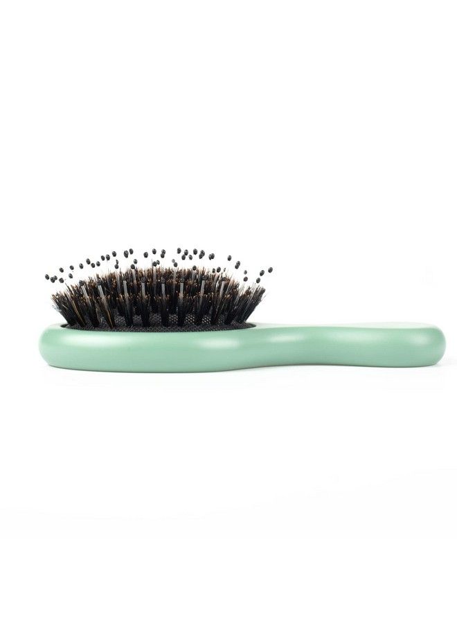 Sinide Boar Bristle Hair Brush Sinide Mini Natural Beech Wood Handle Cushion Massage Detangling Hair Brush For Women Men Long Thick Fine Curly Wavy Dry Or Wet Hair Brush For Pocket/Travel - Image 4