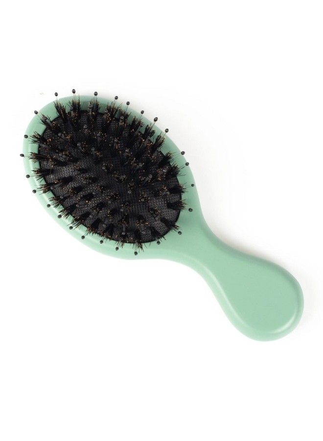 Sinide Boar Bristle Hair Brush Sinide Mini Natural Beech Wood Handle Cushion Massage Detangling Hair Brush For Women Men Long Thick Fine Curly Wavy Dry Or Wet Hair Brush For Pocket/Travel - Image 2
