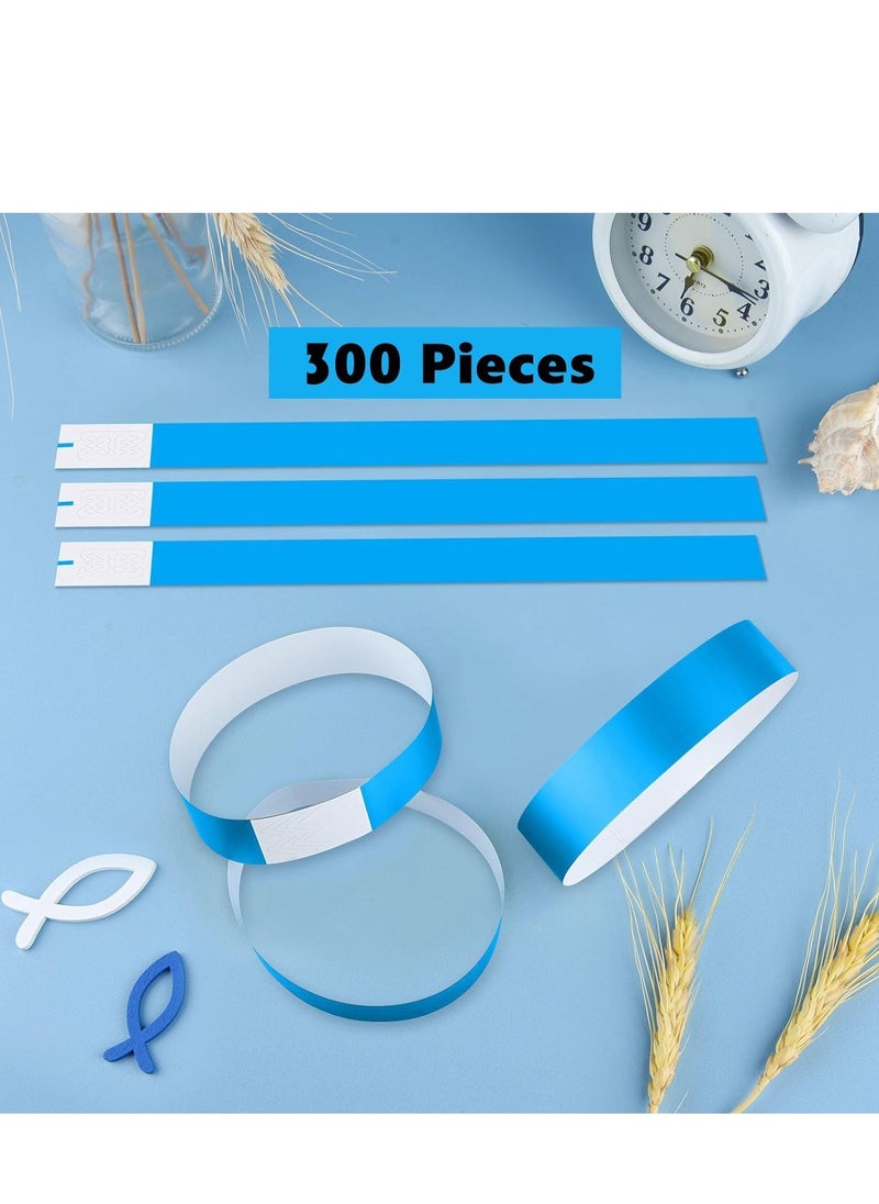 SYOSI Event Wristbands 300Pcs Neon Paper Purple Party Bulk Arm Bands Armbands Bracelets for Clubs Lightweight Concert Festivals and Fairs Blue  - Image 3