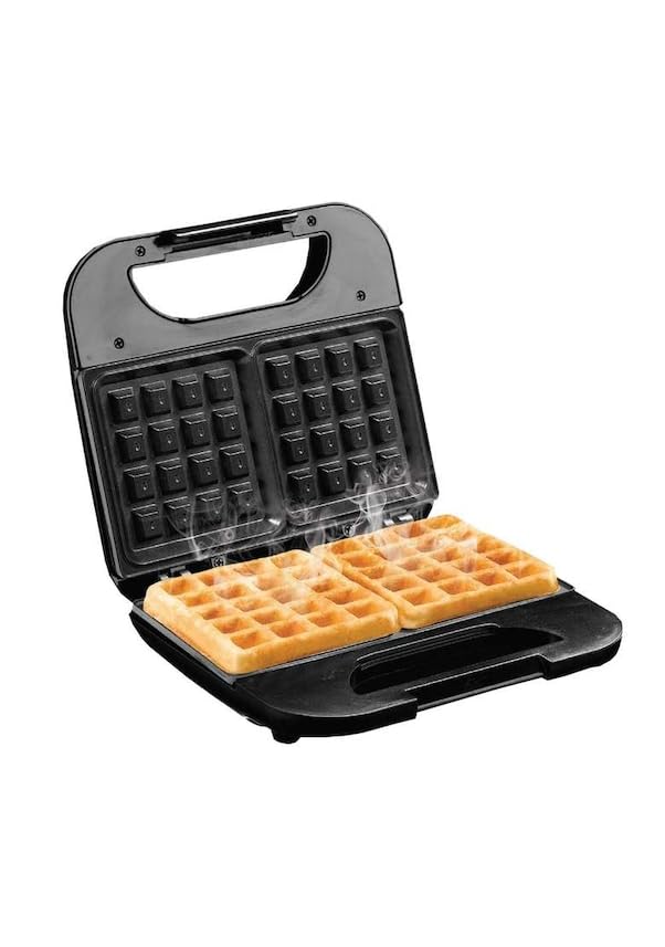 Mugath Mini Waffle Iron With Insulated Handle Locking Latch Belgian Waffle Machine Small Waffle Iron Classic for Childrens Birthdays Family Celebrations Easter or Christmas Cute Compact Design - Image 2
