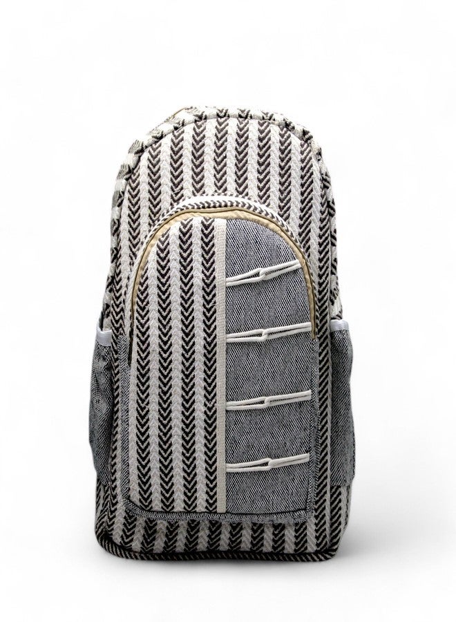 FIBREGOLD Himalayan Hemp Laptop Backpack - Handmade, Eco-Friendly Travel Bag, Durable, Sustainable & Stylish Everyday Backpack (Brown) - Image 1