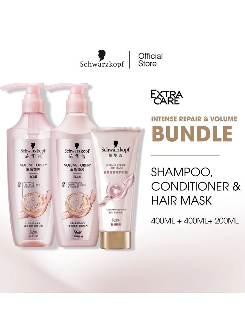 Schwarzkopf Extra Care Stronger Roots & Denser Hair For Weak Roots & Thin Hair [Bundle] - Image 1