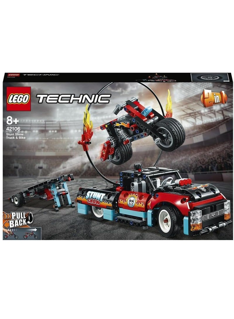 LEGO LEGO Technic Stunt Show Truck & Bike Toys Set 42106 (610 Pieces) - Image 5