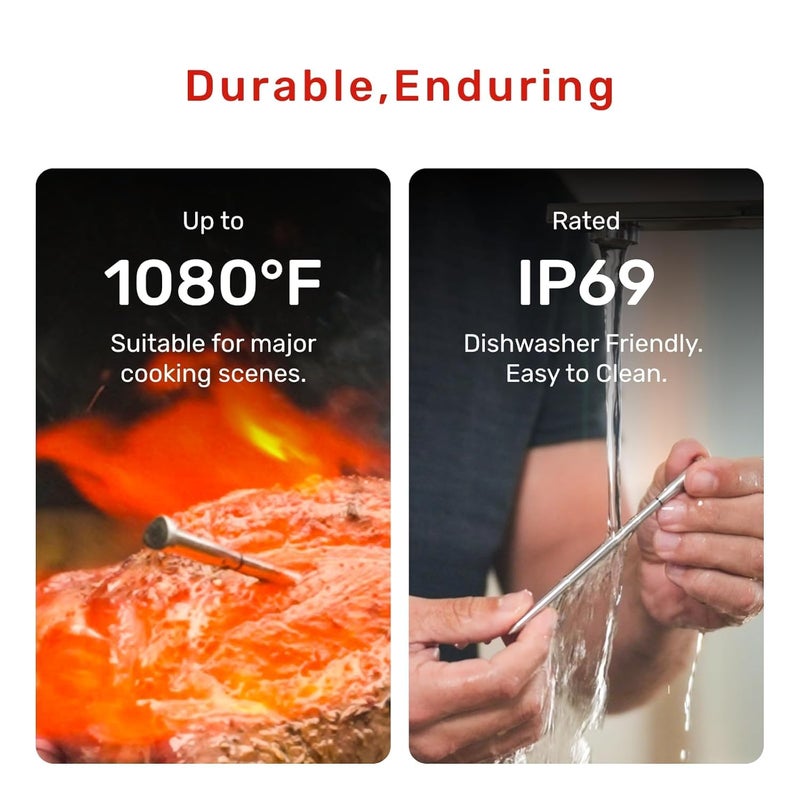 Meatmeet S Pro Bluetooth Meat Thermometer with Smart APP and Ultra-thin Probe - Image 5
