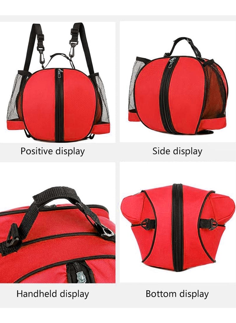 QUTOOB Sports Balls Backpack Sports Gear Bag For Carrying Basketballs Footballs Volleyballs, Adjustable Shoulder Straps, 2 Side Pockets, Basketball Bag Football Bag - Ideal for Sports Teams, Players, Coaches - Image 3
