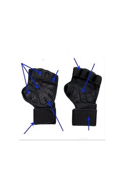 YOMYM New Ventilated Weight Lifting Workout Gloves with Built-in Wrist Wraps for Men and Women - Great for Gym Fitness, Cross Training, Hand Support & Weightlifting.  - Image 2