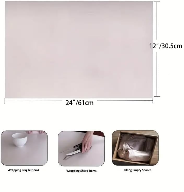 Shinok 100 Sheets Packing Paper for Moving, Newsprint Paper for Packing Wrapping, Wrapping Paper for Packaging Glasses Dishes - Must Have Packing Supplies for Moving Box Filler(12 * 24in) - Image 2