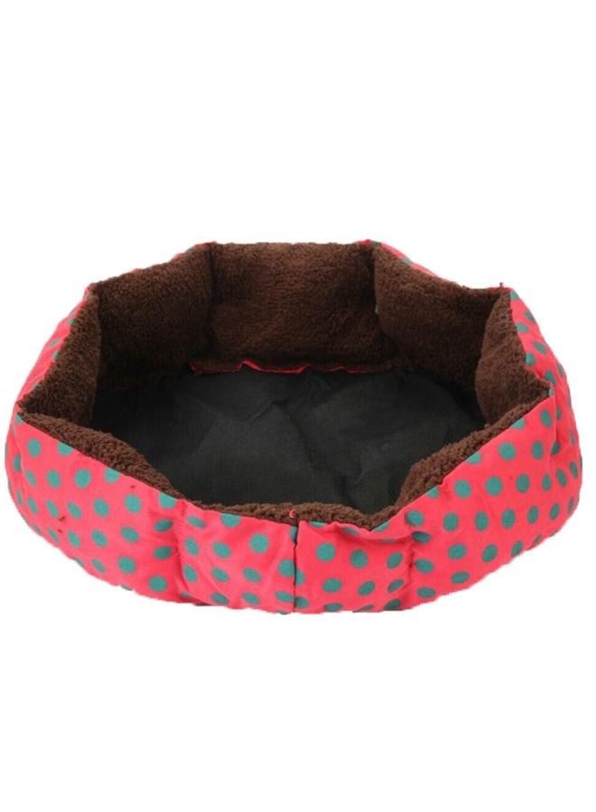 Meetion Bed Pet Bed Warm Winter Bed Dog Cat Bed Soft Wool Point Design Pet Nest With Removable Mats Octagonal Shape Kennel Cat Dog Sofa Bed - Image 4