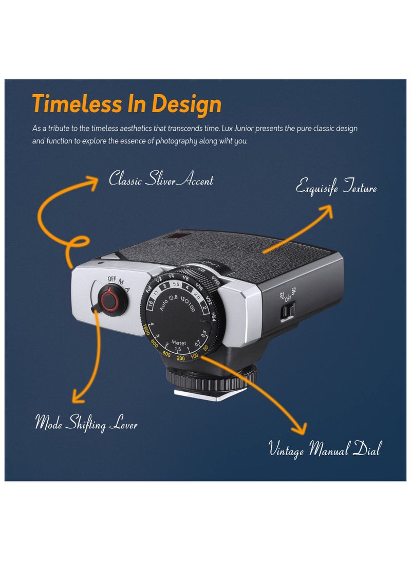 SOLARAE فلاش كاميرا ريترو، 6000KÂ±200K فلاش على الكاميرا، 7 مستويات من قوة الفلاش، فلاش كاميرا ريترو، يدعم الأوضاع التلقائية واليدوية، متوافق مع كاميرات كانون ونيكون وسوني وفوجي وأوليمبوس ذات الحذاء الساخن. - Image 4