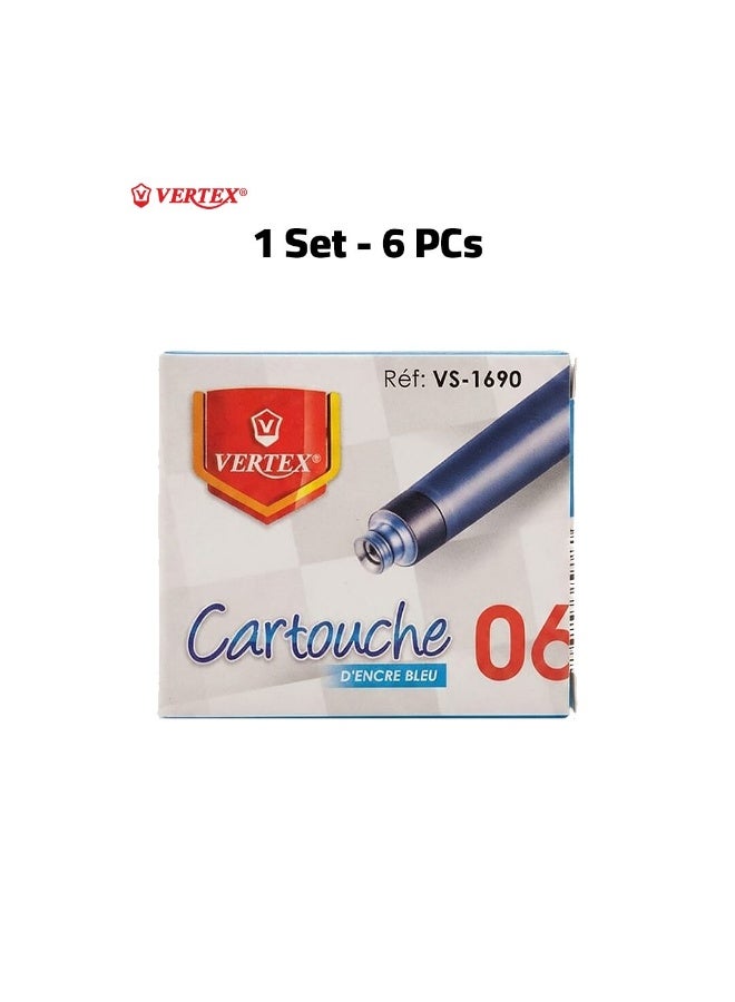 Blue Ink Cartouche 6 Pcs Set VERTEX