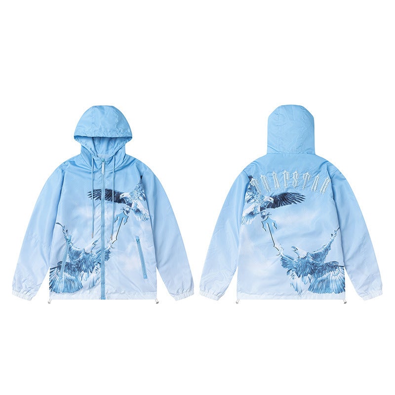 American Trapstar Letter Embroidered Trash Coat Men'S And Women'S Casual Jacket Coat Trendy - Image 1