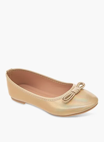فلورا بيلا من شو إكسبرس Girls Bow Accent Slip-On Ballerina Shoes